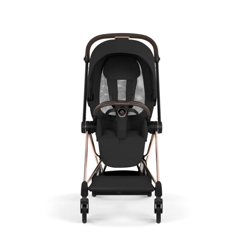 Poussette compacte mios 4 sepia black châssis rosegold