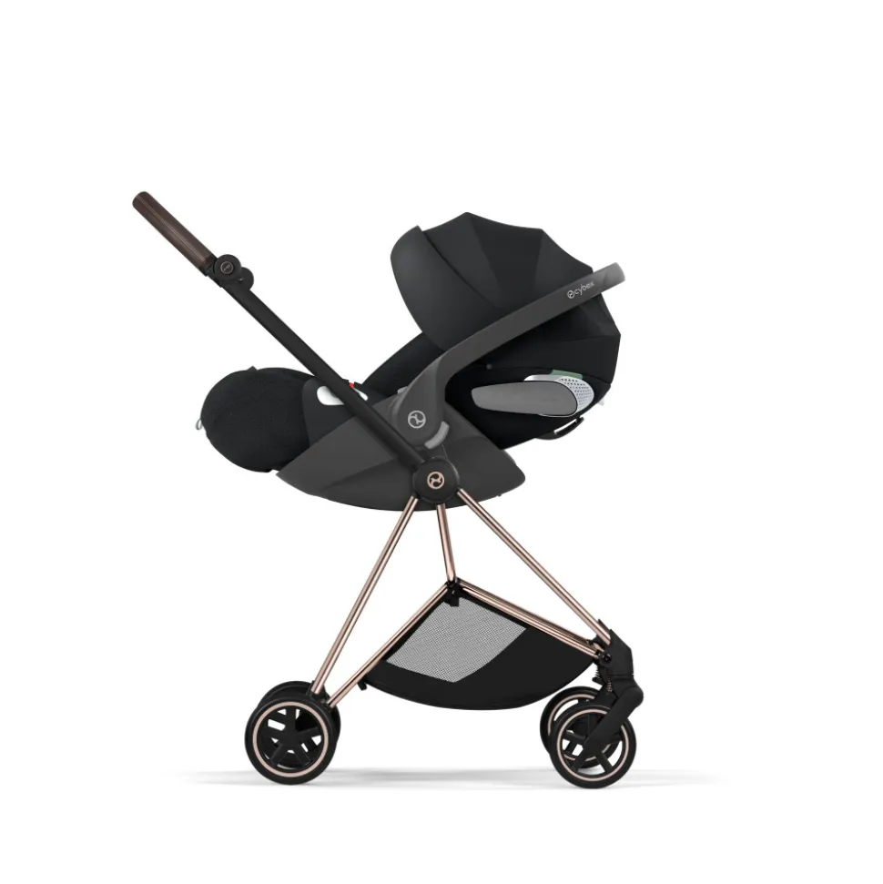 Poussette compacte mios 4 sepia black châssis rosegold
