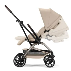 Poussette compacte pivotante eezy s twist+ 2 almond beige