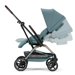 Poussette compacte pivotante eezy s twist+ 2 stormy blue
