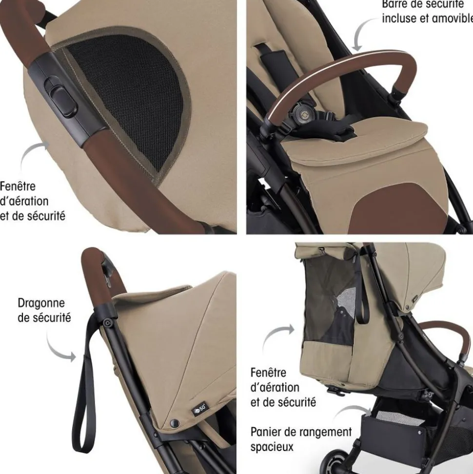 Poussette compacte stroll-lite taupe