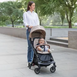 Poussette compacte stroll-lite taupe