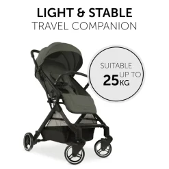 Poussette compacte travel n care dark olive