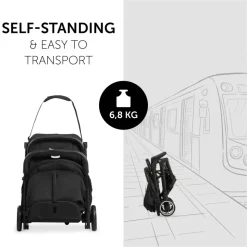 Poussette compacte travel n care black