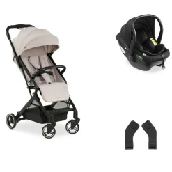Poussette compacte travel n care beige + coque drive n care + adaptateurs