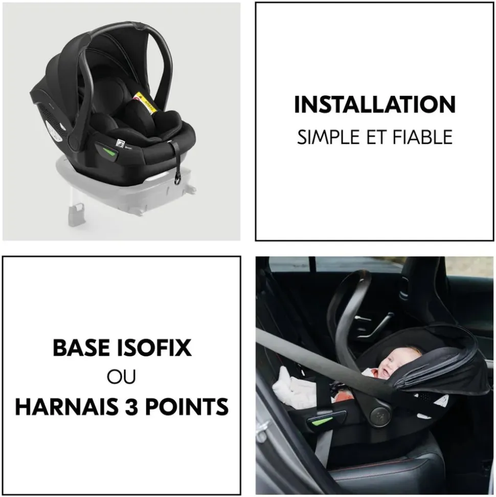 Poussette compacte travel n care beige + coque drive n care + adaptateurs