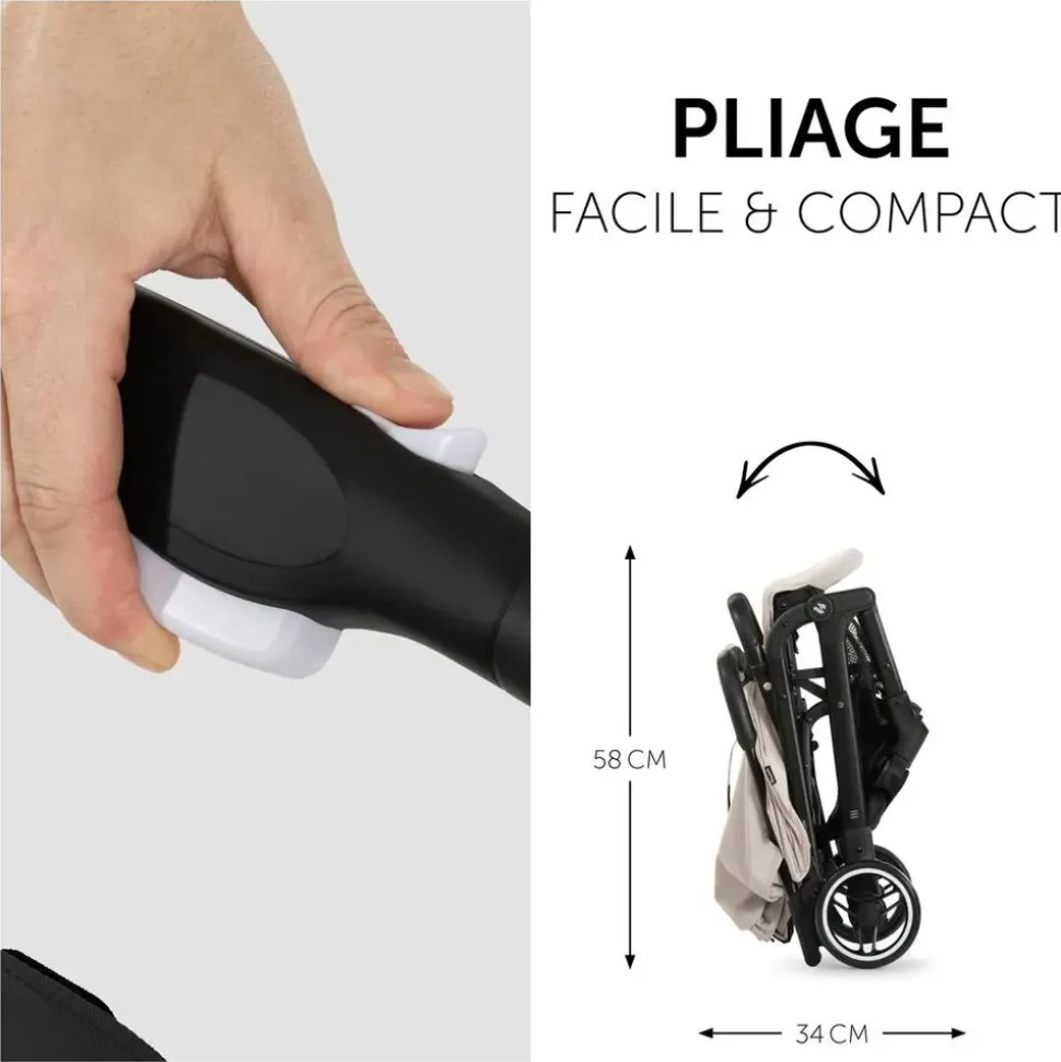 Poussette compacte travel n care beige + coque drive n care + adaptateurs