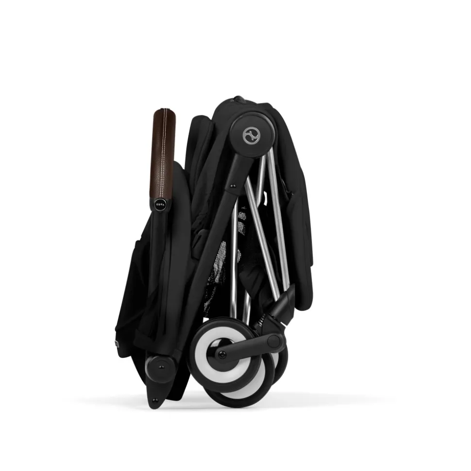 Poussette compacte voyage coya 2 style châssis chrome sepia black