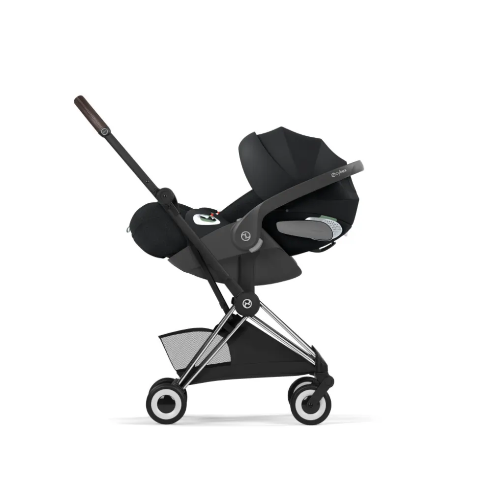 Poussette compacte voyage coya 2 style châssis chrome sepia black
