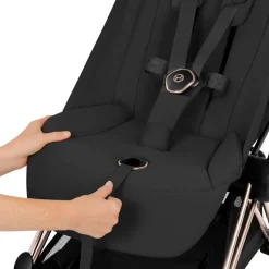 Poussette compacte voyage coya 2 style châssis chrome sepia black