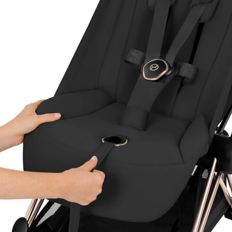 Poussette compacte voyage coya 2 style châssis chrome sepia black