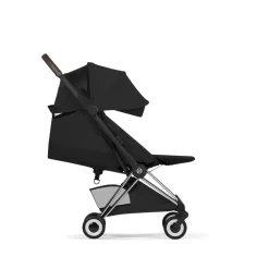 Poussette compacte voyage coya 2 style châssis chrome sepia black