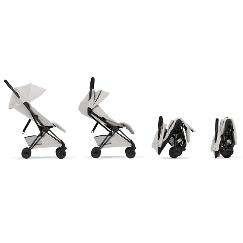 Poussette compacte voyage coya 2 style châssis matt black city grey