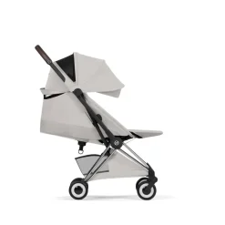 Poussette compacte voyage coya 2 style châssis chrome city grey