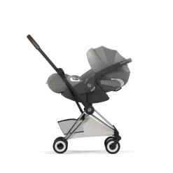 Poussette compacte voyage coya 2 style châssis chrome city grey