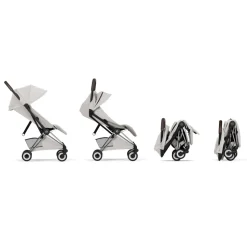 Poussette compacte voyage coya 2 style châssis chrome city grey