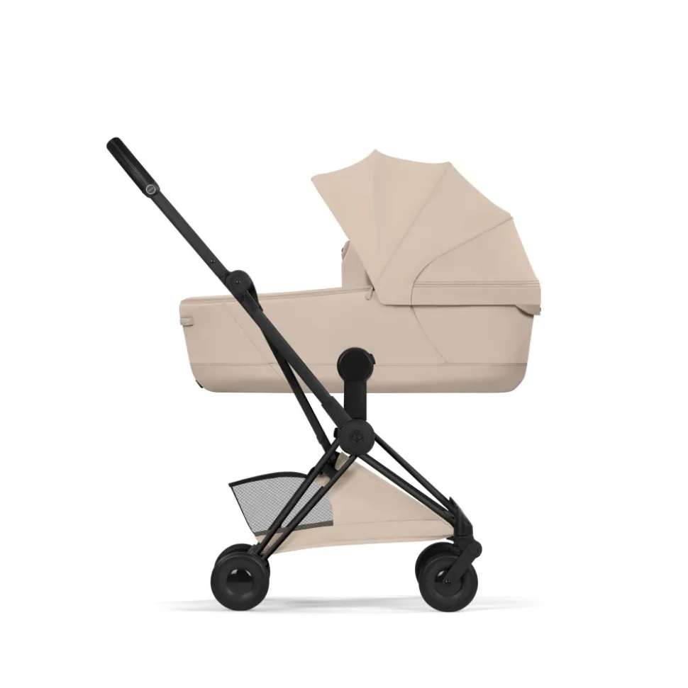 Poussette compacte voyage coya 2 style châssis matt black cozy beige