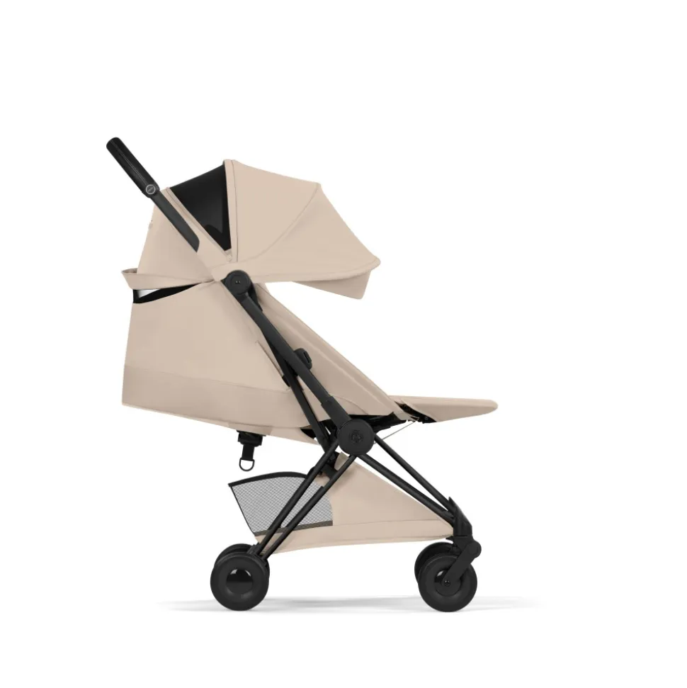 Poussette compacte voyage coya 2 style châssis matt black cozy beige