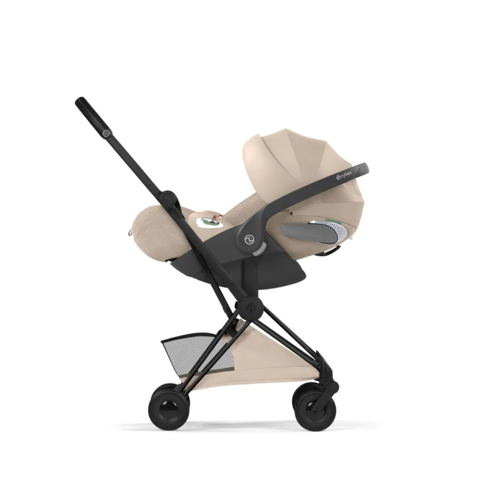 Poussette compacte voyage coya 2 style châssis matt black cozy beige
