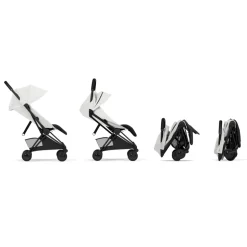 Poussette compacte voyage coya 2 style châssis matt black off white