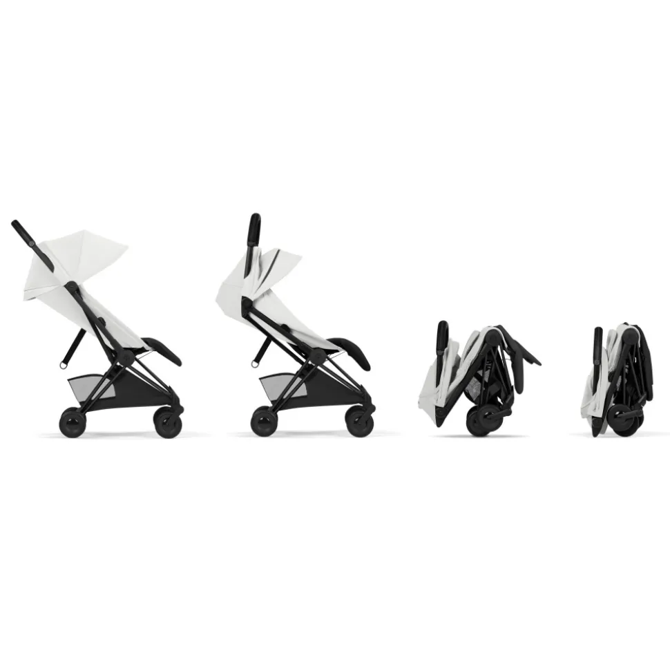Poussette compacte voyage coya 2 style châssis matt black off white