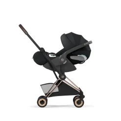 Poussette compacte voyage coya 2 style châssis rosegold sepia black