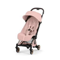 Poussette compacte voyage coya 2 style châssis rosegold peach pink