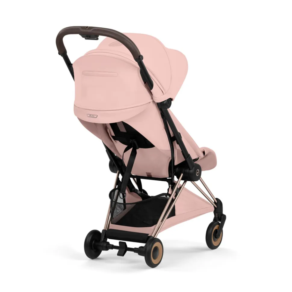 Poussette compacte voyage coya 2 style châssis rosegold peach pink