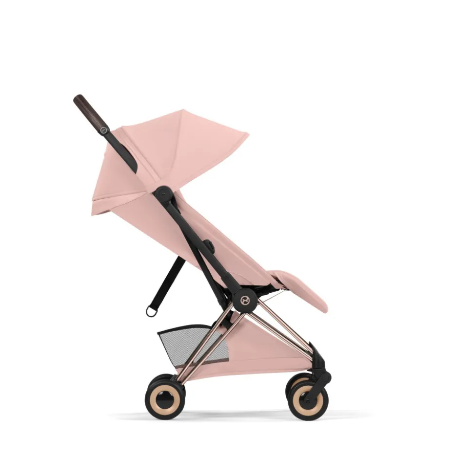 Poussette compacte voyage coya 2 style châssis rosegold peach pink