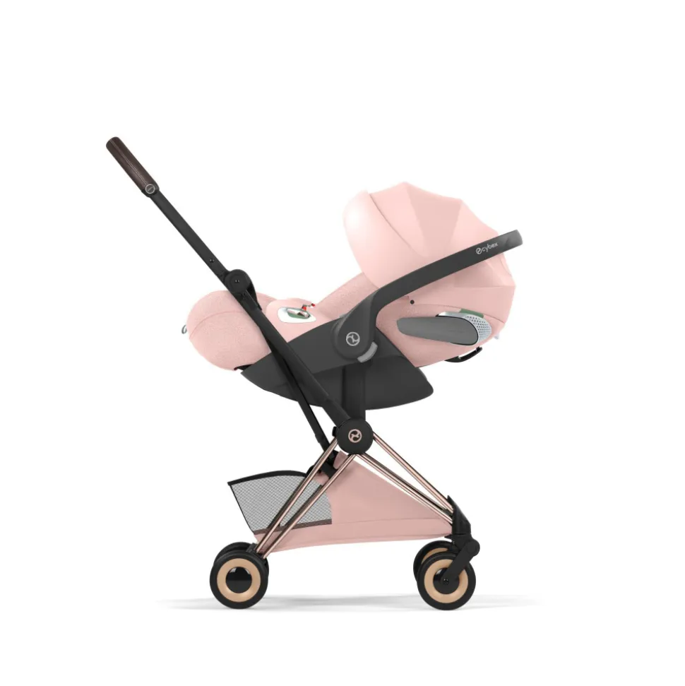 Poussette compacte voyage coya 2 style châssis rosegold peach pink