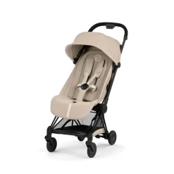 Poussette compacte voyage coya 2 confort châssis matt black cozy beige
