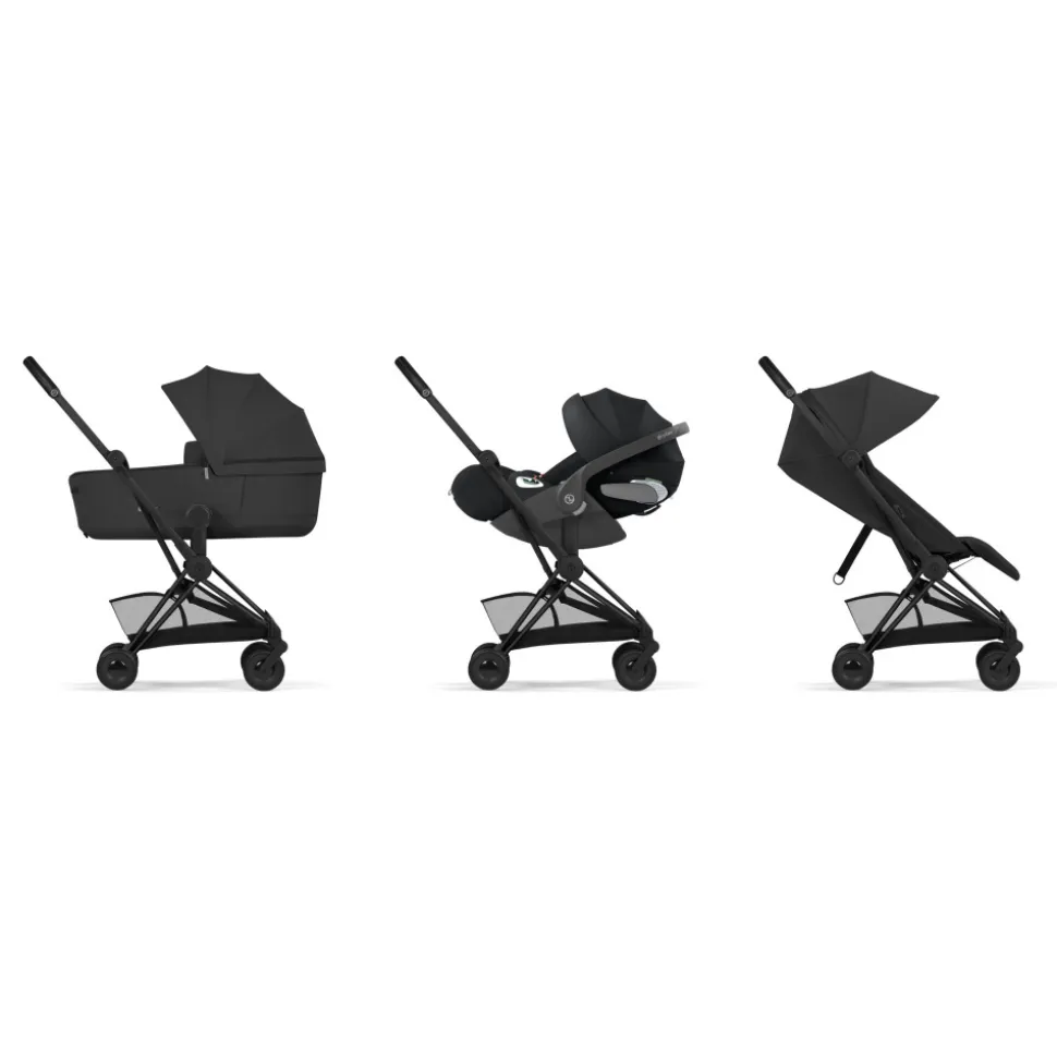 Poussette compacte voyage coya 2 confort châssis matt black sepia black