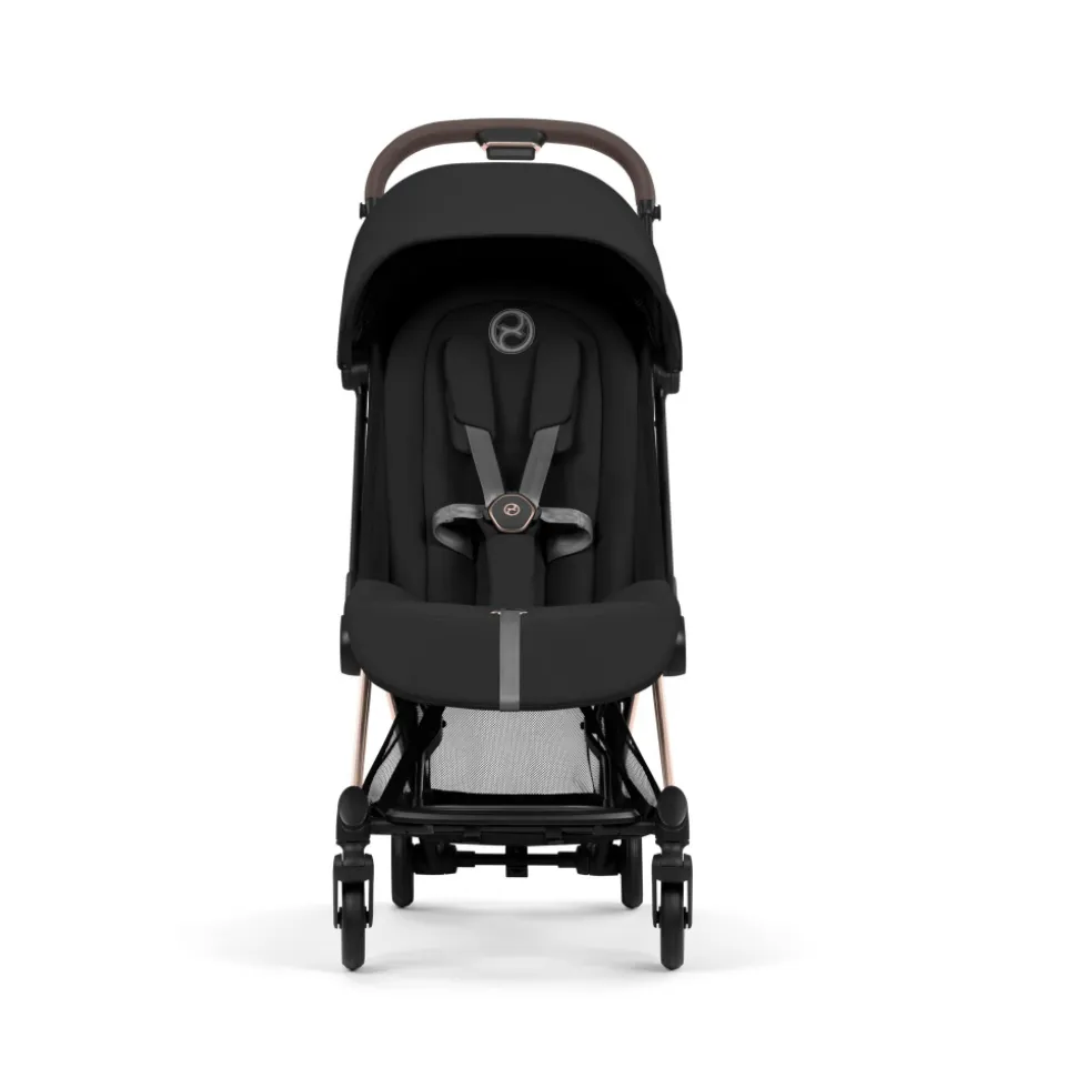 Poussette compacte voyage coya 2 confort châssis rosegold sepia black