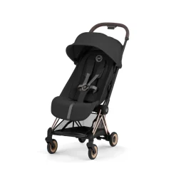 Poussette compacte voyage coya 2 confort châssis rosegold sepia black