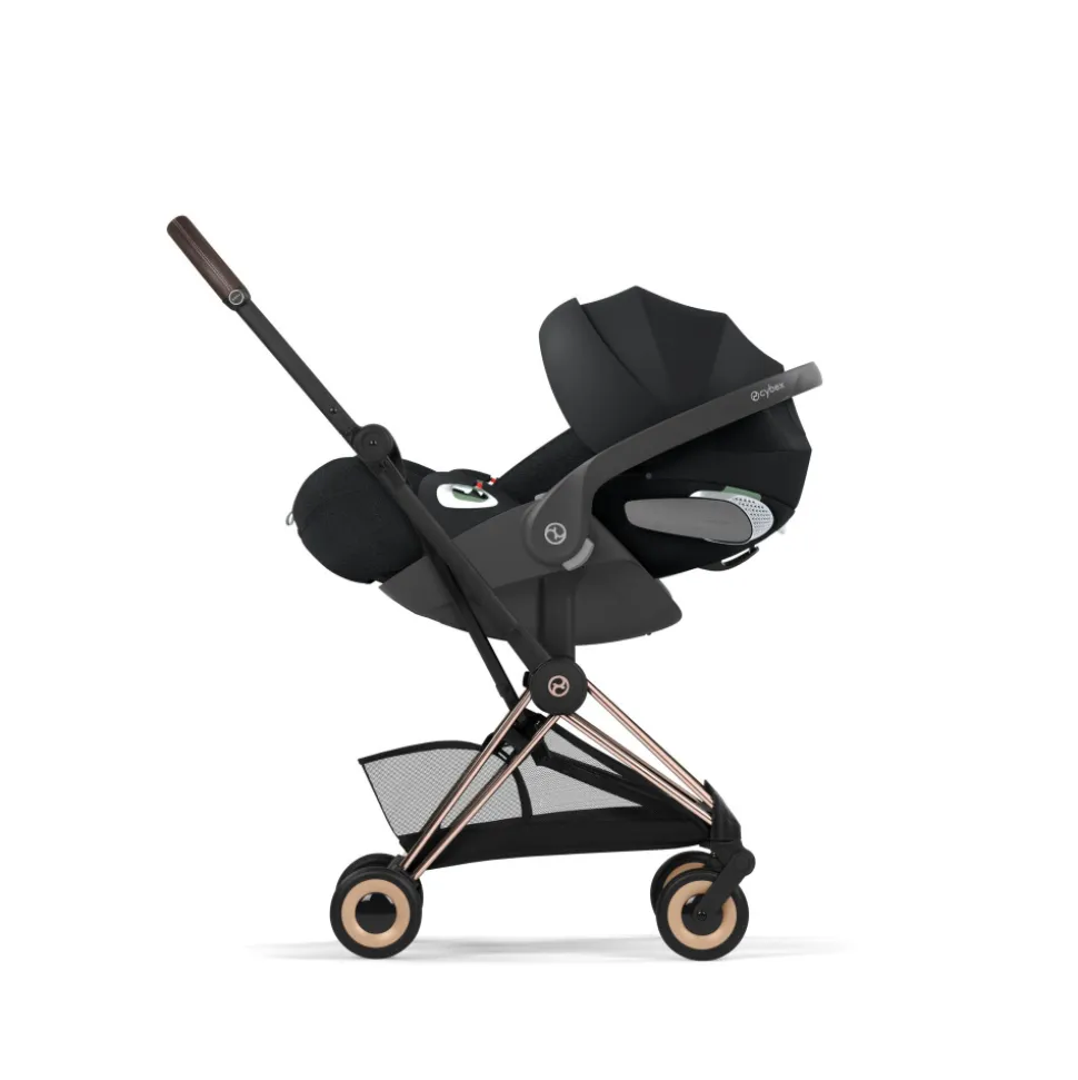Poussette compacte voyage coya 2 confort châssis rosegold sepia black