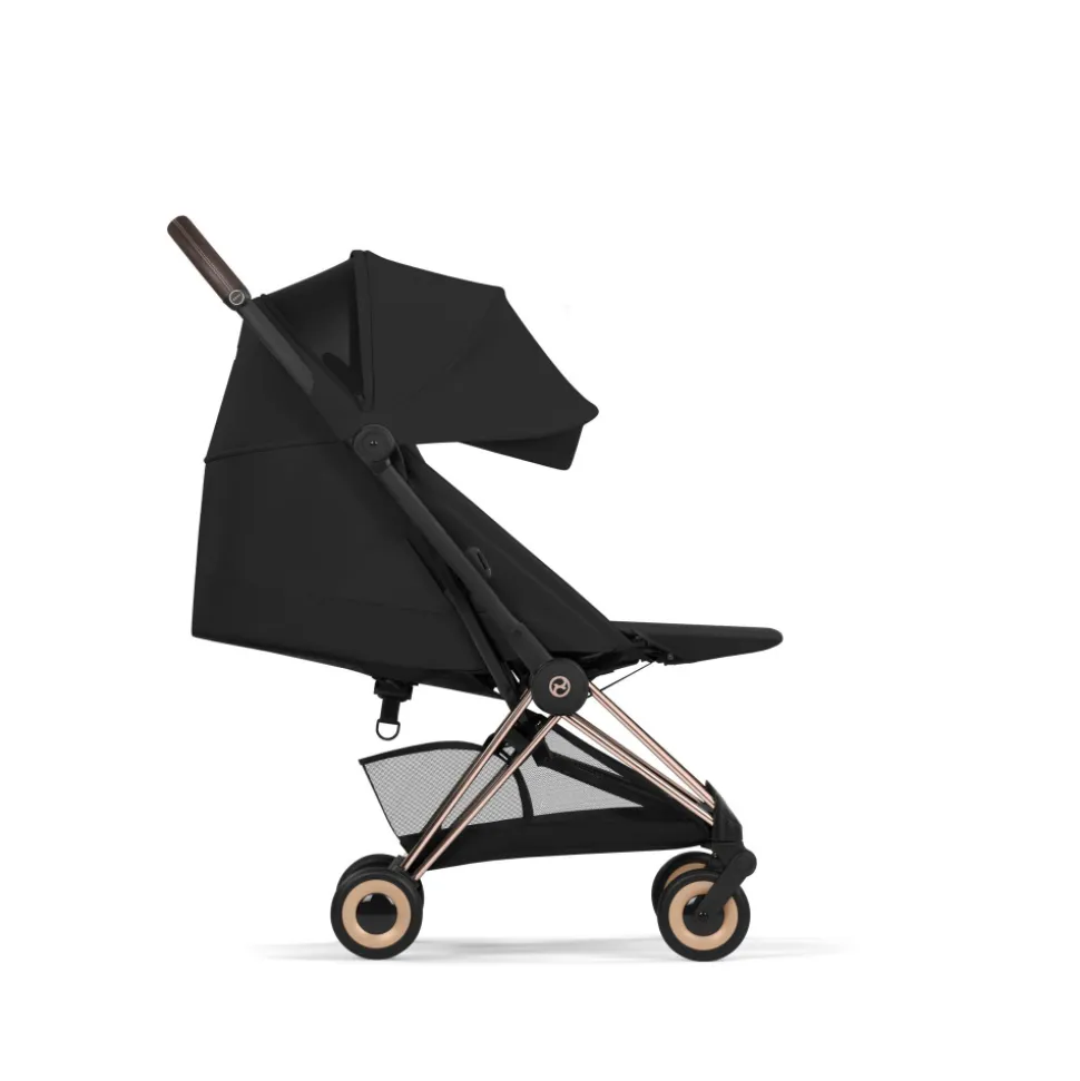 Poussette compacte voyage coya 2 confort châssis rosegold sepia black