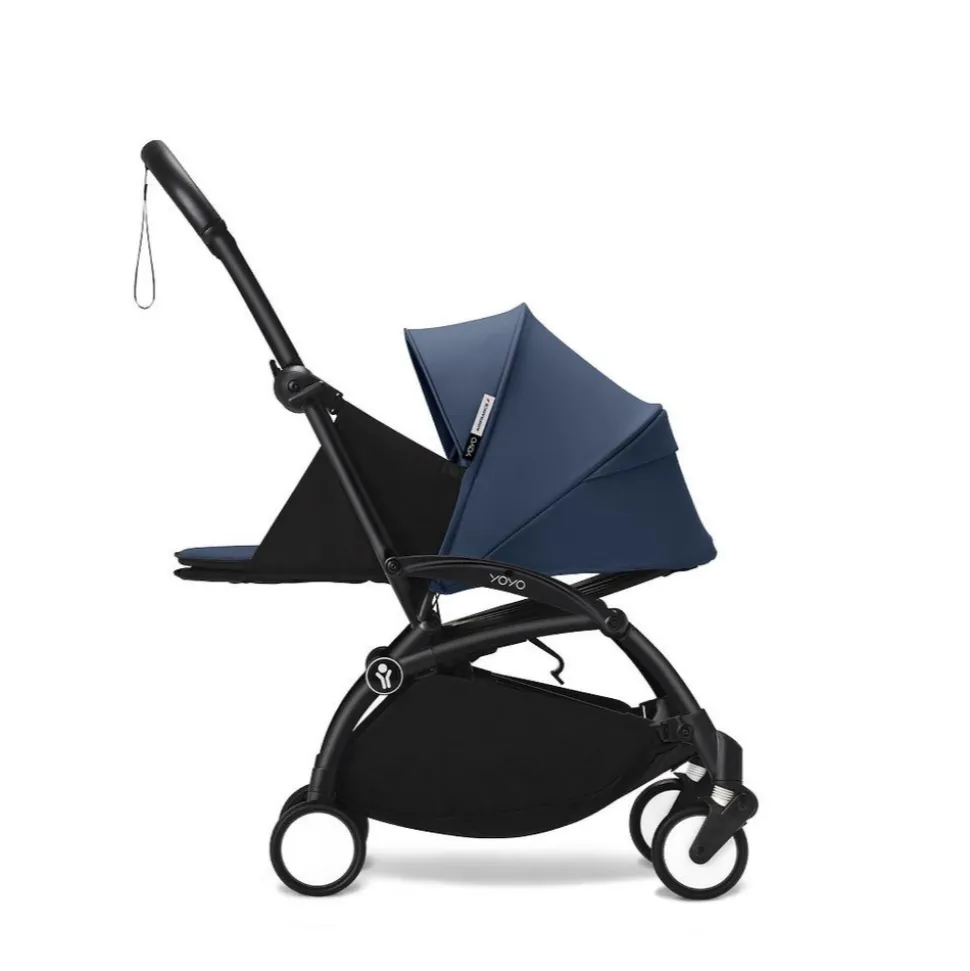 Poussette complète yoyo 3 châssis noir pack 0+ et 6+ bleu air france
