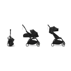 Poussette complète yoyo 3 châssis noir pack 0+ et 6+ noir