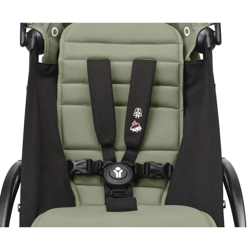Poussette complète yoyo 3 châssis blanc pack 0+ et 6+ olive