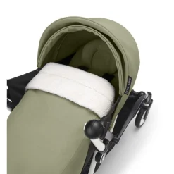 Poussette complète yoyo 3 châssis blanc pack 0+ et 6+ olive