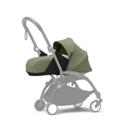 Poussette complète yoyo 3 châssis blanc pack 0+ et 6+ olive