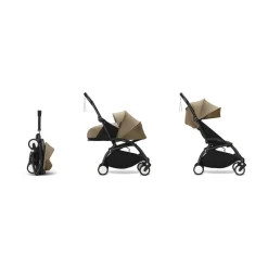 Poussette complète yoyo 3 châssis noir pack 0+ et 6+ toffee