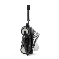 Poussette complète yoyo 3 châssis blanc pack 0+ et 6+ zebra / noir