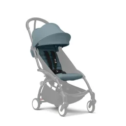 Poussette complète yoyo 3 châssis noir pack 0+ et 6+ aqua