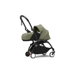 Poussette complète yoyo 3 châssis noir pack 0+ et 6+ olive