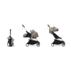 Poussette complète yoyo 3 châssis blanc pack 0+ et 6+ taupe