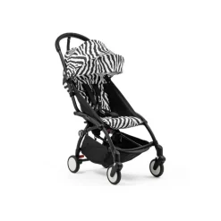 Poussette complète yoyo 3 châssis noir pack 0+ et 6+ zebra / noir