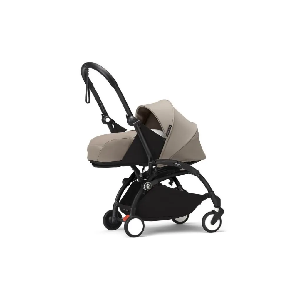 Poussette complète yoyo 3 châssis noir pack 0+ et 6+ taupe