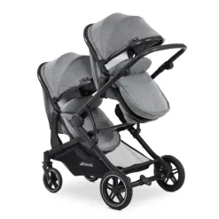 Poussette double atlantic jumeaux melange grey