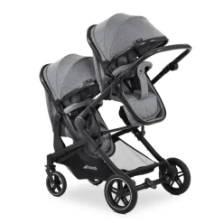 Poussette double atlantic jumeaux melange grey